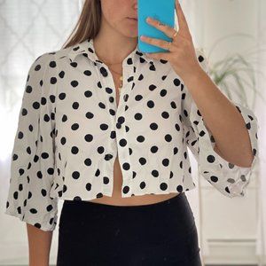 Zara Polka Dot Blouse Small